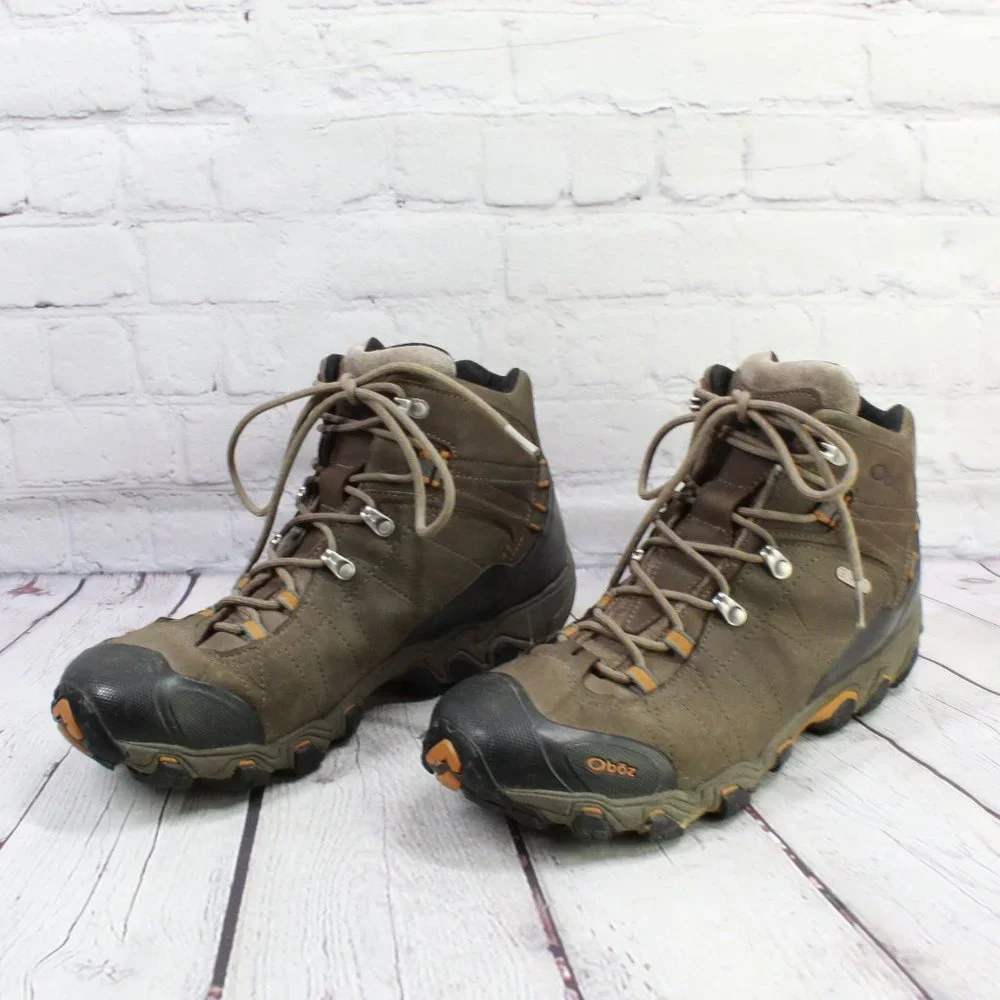 OBOZ Bridger Mid B-Dry Brown Waterproof Hiking Trail Boots Size US 12 - Picture 2 of 9